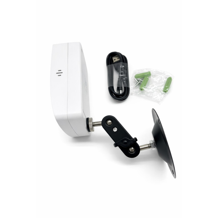Long life IP covert camera with battery in alarm sensor
